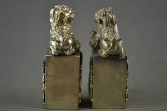 Пара предметов для коллекционирования китайские старые декоративные статуи из