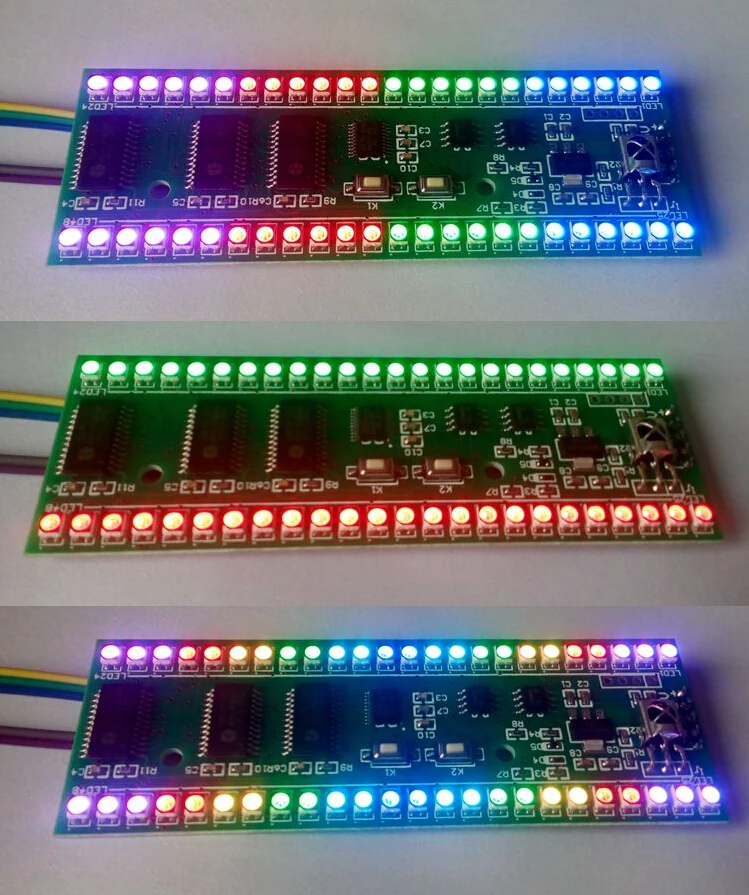 5 в RGB MCU регулируемый дисплей двухканальный двойной 24 светодиодный индикатор уровня