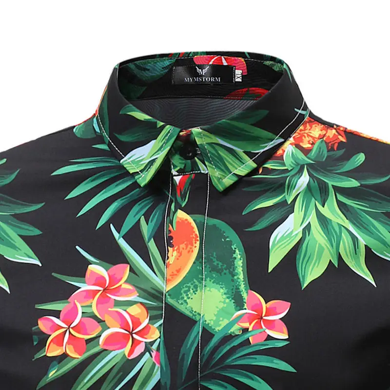 Новое поступление мужская гавайская рубашка мужская повседневная Camisa Masculina с принтом 13 цветов пляжные рубашки с коротким рукавом брендовая одежда 3XL