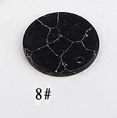 8-18mm Натуральный белый, зеленый, красный и черный Бирюзовый Круглый односторонний материал отверстия сумка DIY серьги руки серьги Подвески Аксессуары - Цвет: 8-18mm