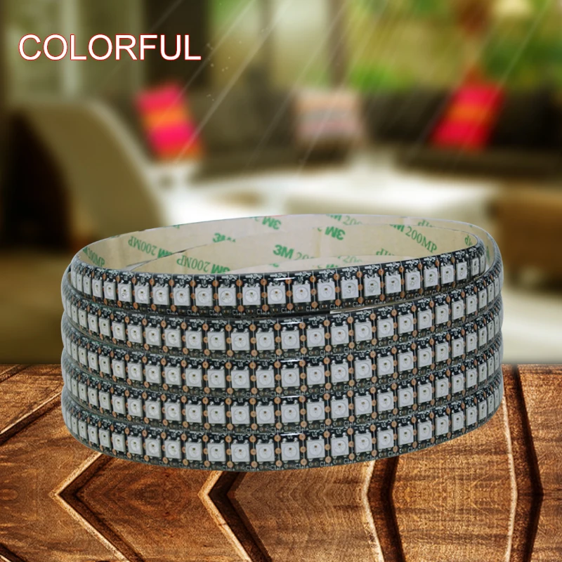 1 м Светодиодная лента светильник WS2812 2812B RGB полоса 144 светодиодный s IP33 IP65 IP67