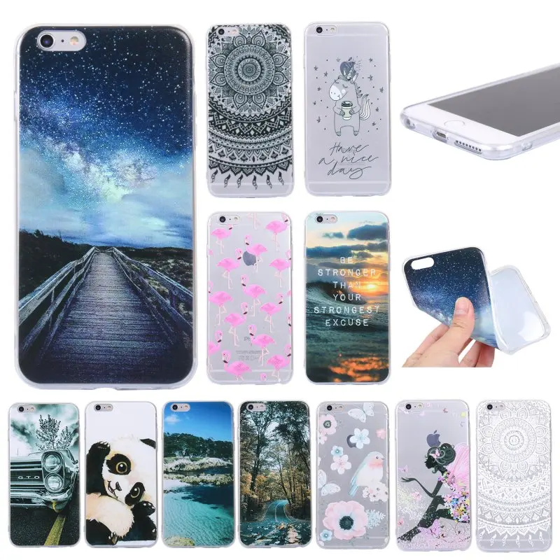 Чехол для iPhone 6S плюс Мандала силиконовая крышка Coque 6 Plus чехол телефона capinha панда