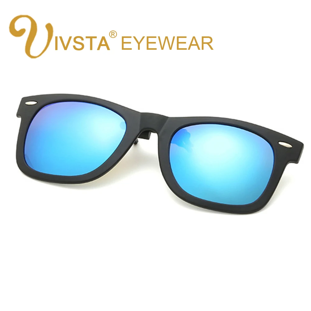 

IVSTA 2018 Clip On Sunglasses Men Flip Up Clips Lenses Driving Sun Glasses Polarized Women myopia Night Vision Flip Up