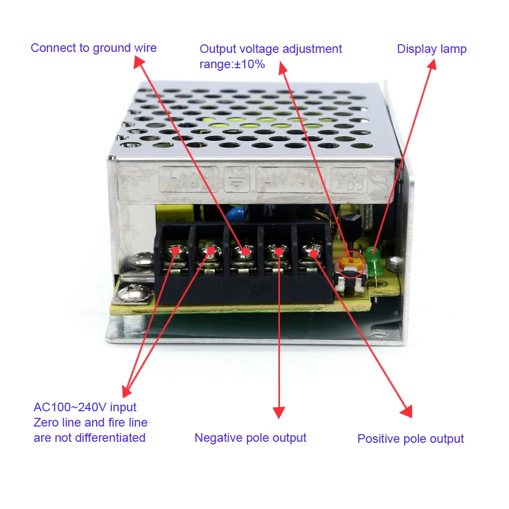 Импульсный источник питания с переменного тока на постоянный ток 12 В, 2 А, 100-240 В на 12 В, 24 Вт, 25 Вт, светодиодный электронный трансформатор, источник питания для освещения