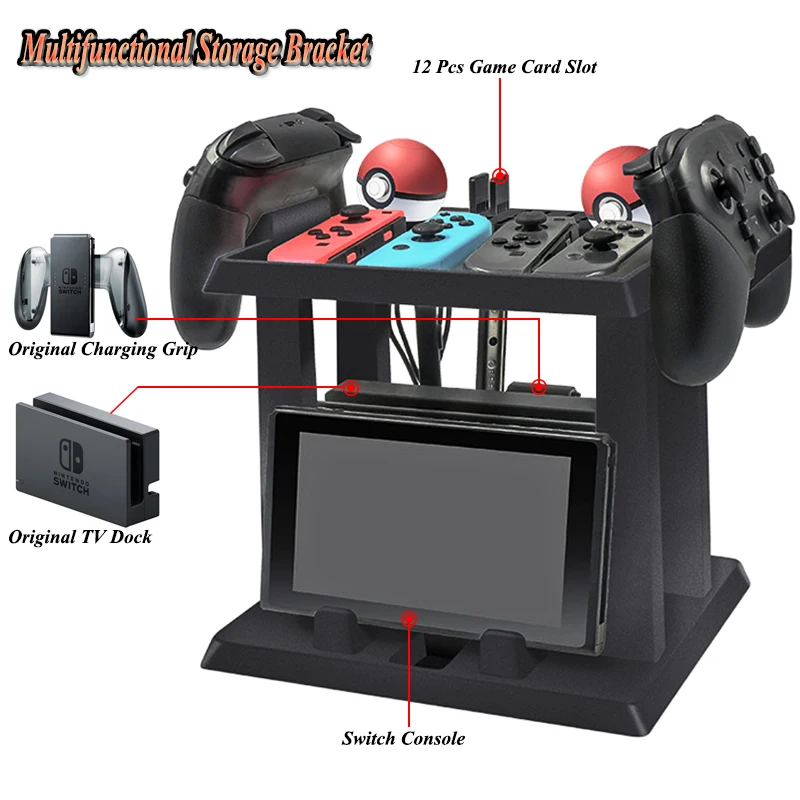 Аксессуары для Nintendo Switch Многофункциональная подставка хранения с игровыми