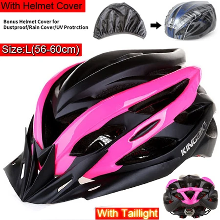872-rose pink KINGBIKE, Женский велосипедный шлем, ультралегкий, eps, дорожный, горный велосипед, шлемы с козырьком, размер 56-60 см, mtb шлем, 24 Отверстия, велосипедный шлем - Цвет: 872-rose pink