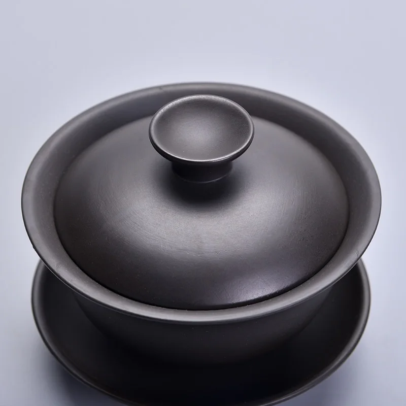 150 мл Подлинная исинская фиолетовая глина Gaiwan натуральная сырая руда черная