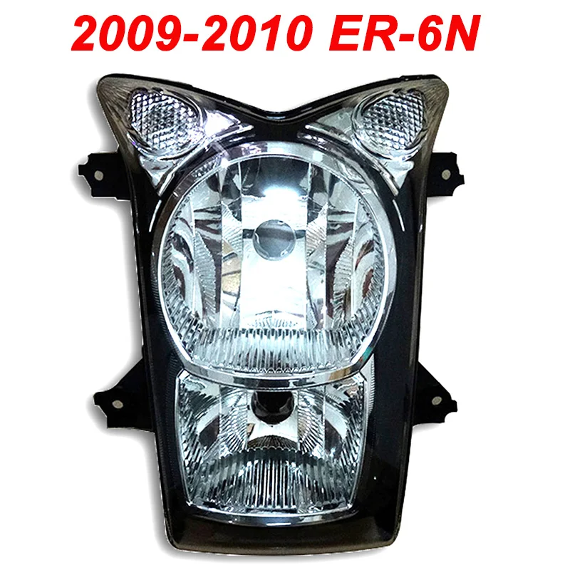 

For 09-10 Kawasaki ER6N ER-6N ER 6N Motorcycle Front Headlight Head Light Lamp Headlamp CLEAR 2009 2010