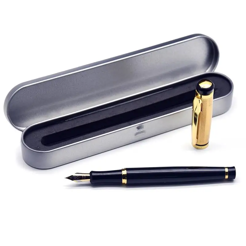 Gift package Guoyi Q10 Роскошная тяжелая металлическая чернильная ручка, 50 шт./лот, для учебы, офиса, школы, канцелярские принадлежности, Подарочная роскошная ручка и бизнес-ручка для отелей - Цвет: Gift package