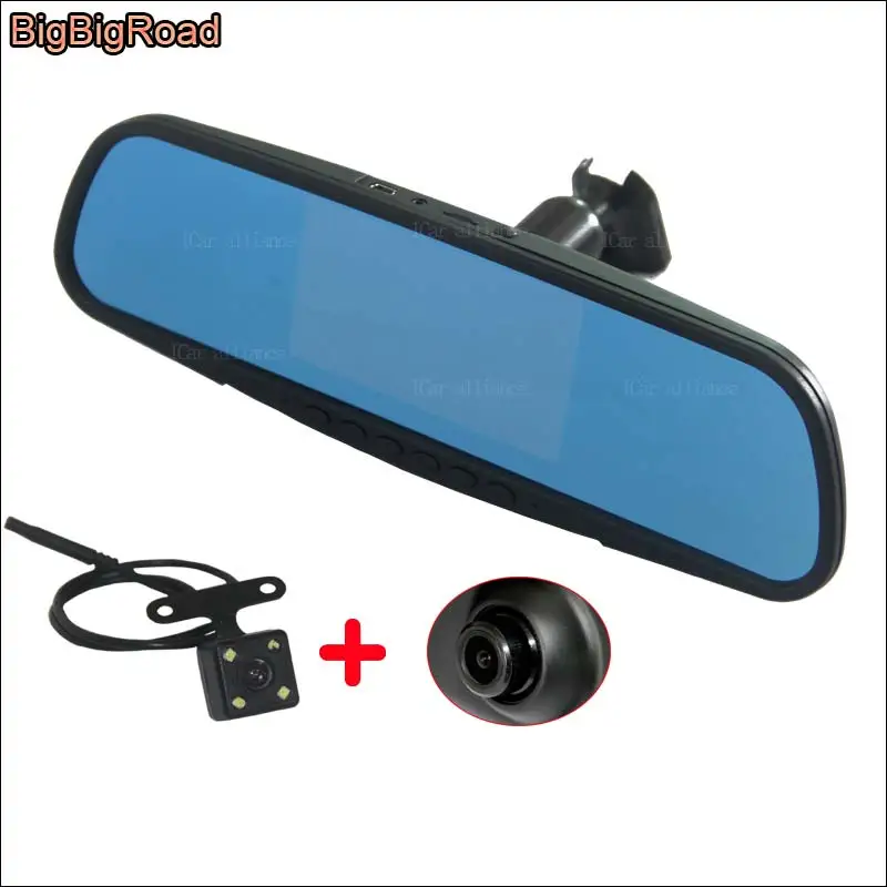 BigBigRoad для Jeep grand cherokee Opel Adam Insignia Карл Корса зеркало автомобиля DVR двойной объектив камера видео регистраторы