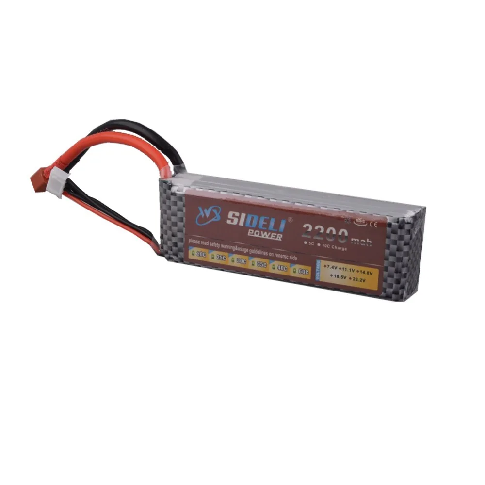 

High Quality New 11.1V 2200mah 3S 25C LiPo Battery For RC Car Truck Helicopter Airplane Frame Kit with XT60 / T Plug