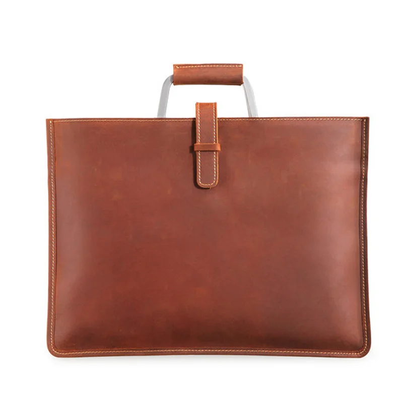 Мужские сумки из натуральной кожи Crazy Horse Мужская Ретро сумка тоут через плечо