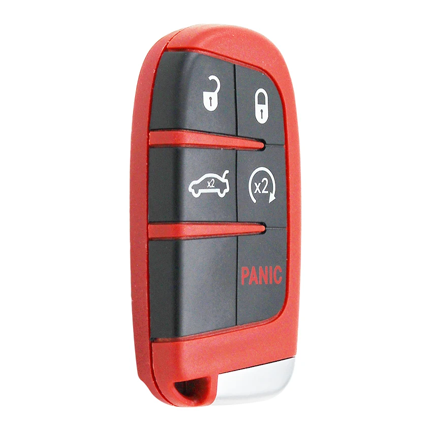 5 кнопок замена пульта дистанционного ключа корпус Fob для Chrysler, Jeep, dodge charger Challenger Dart Durango 2011-красный