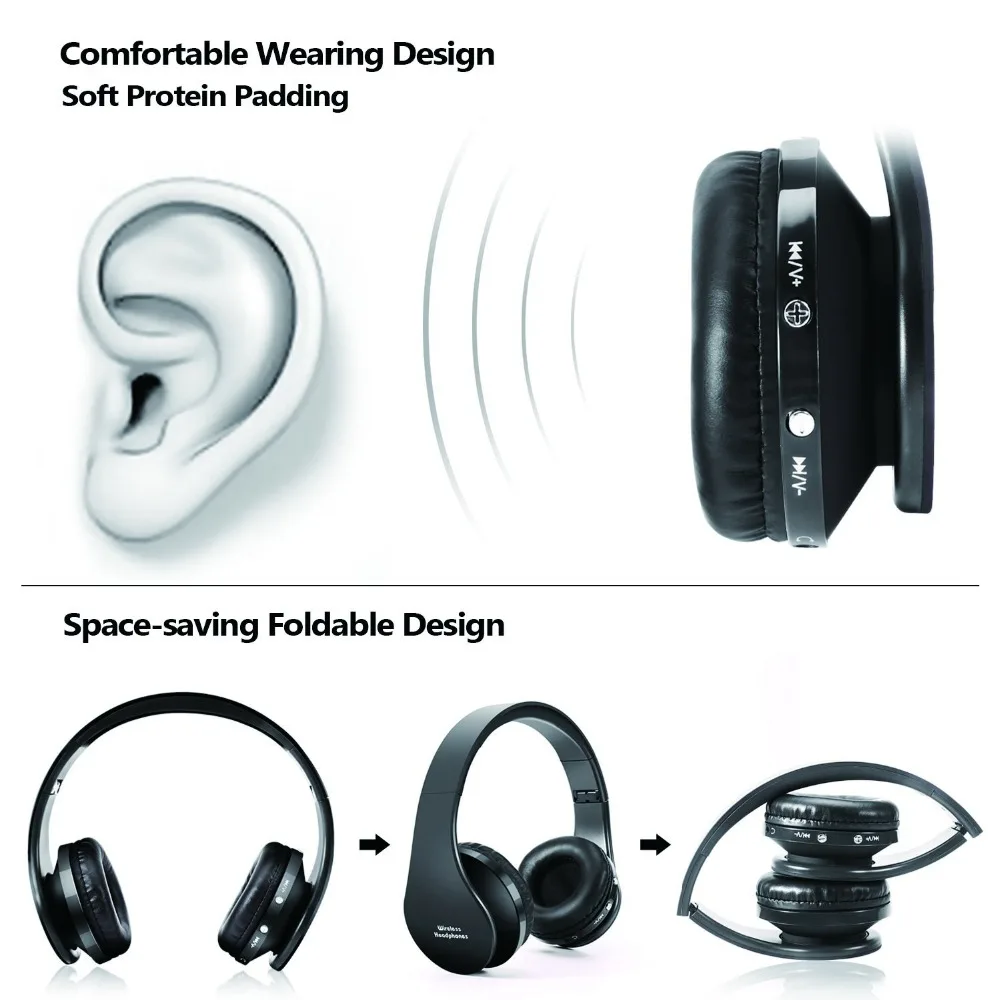 Blutooth Большой шлем Аудио беспроводные наушники гарнитура Auriculares Bluetooth наушники для компьютера головной телефон ПК с микрофоном