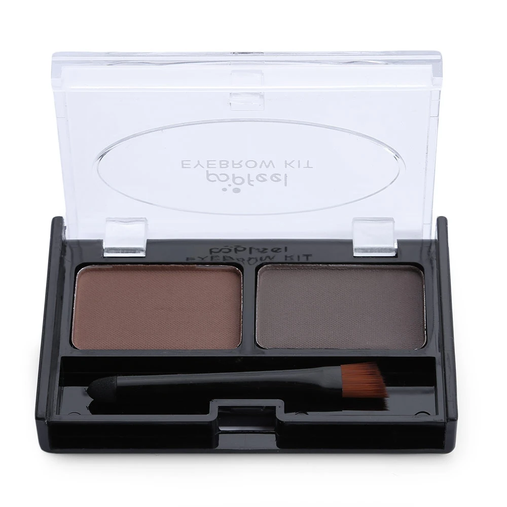 Free Shipping Two-color Eyebrow Makeup Cream Powder Shadow Brush Kit Eyebrows | Красота и здоровье