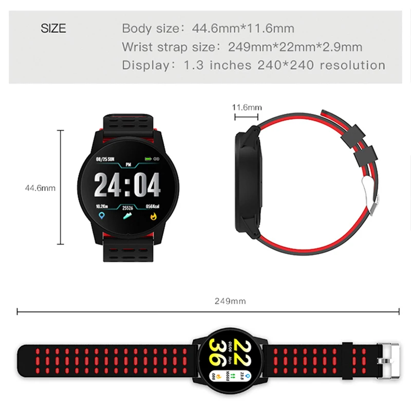 Смарт-часы B2 Bluetooth разблокированные часы телефон монитор сердечного ритма Спорт