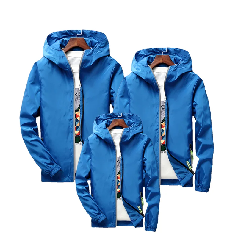 XZKAMI Mommy Dad Son Daughter Clothes Waterproof Windproof Reflective Zipper Jacket Family Matching Outfits Hiking Couples Coat | Мать и