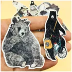 Креативные Носки с рисунком медведя из мультика животного наклейки для скрапбукинга 