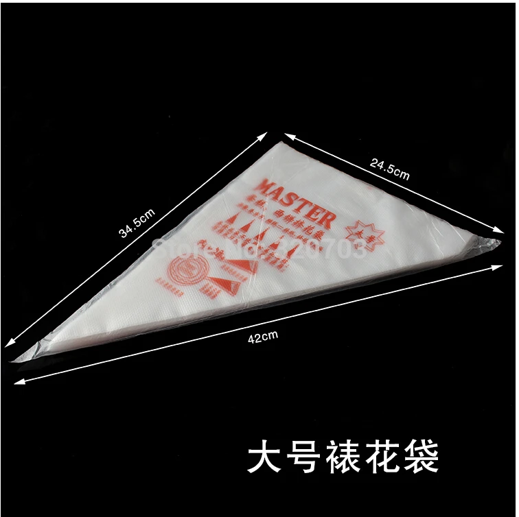 100 шт./лот пищевой пластик одноразовый кондитерский мешок насадка для глазировки