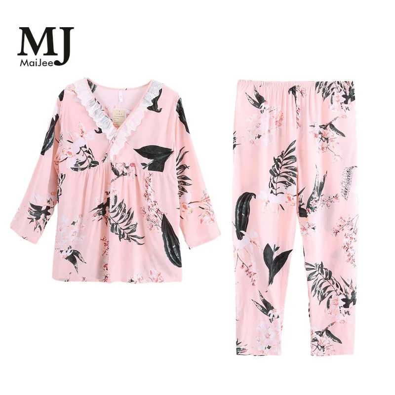X040 MaiJee пижамы Chemise De Nuit Femme Для женщин Ночное 2019 Новый модный стиль женские удобные