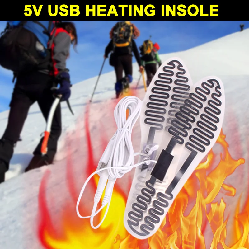1 Pair B 5V Electric Heating Insoles Chips Metal Keep Warm For Outdoor Winter -BUY LT88 | Обувь