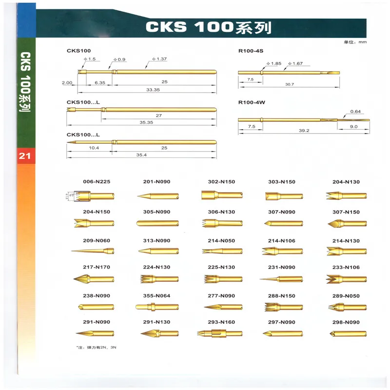 Пружинная игла тестового зонда Ingun GKS 100313090A1500 100 шт./корд.|Пружины| |