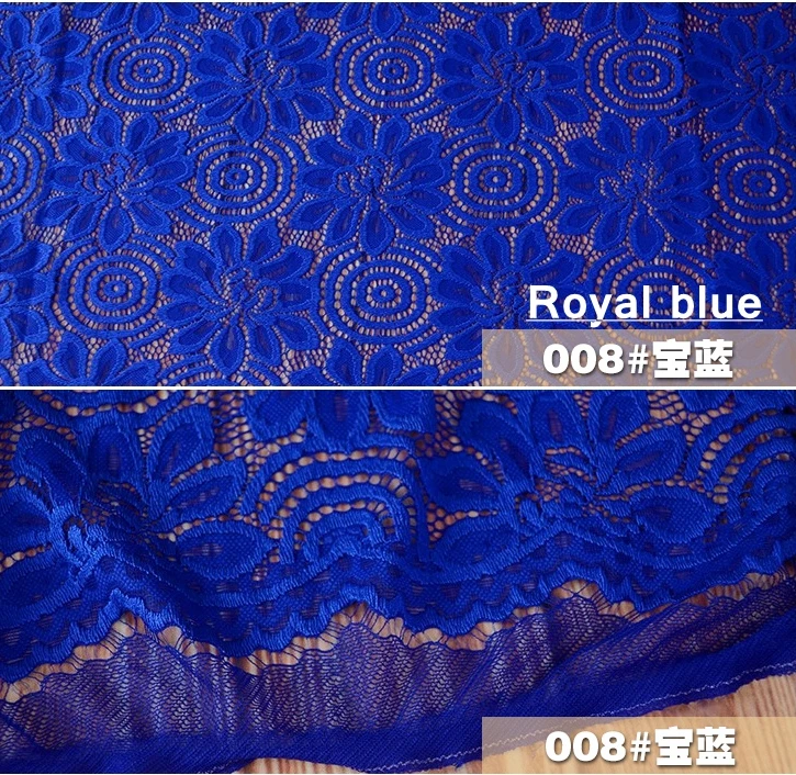 

LASUI Stretch lace 8colors 3D embroidery Soft and vertical fabricWater-soluble relief lace Not easy to wrinkle Do not fade skirt