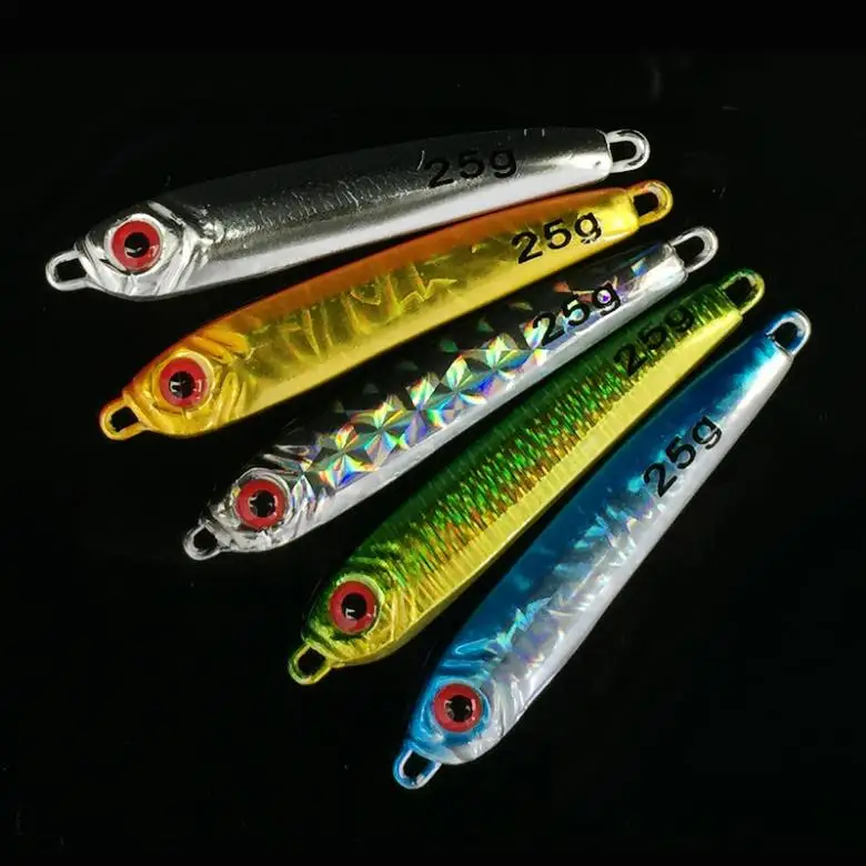 5 шт./лот приманка для джиггинга ложка железная свинцовая пластина длинный заброс