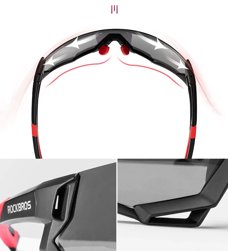 ROCKBROS Cycling Glasses Bicycle Polarized Photochromic Myopia Glasses Bike Eyewear Sport Men Women Fishing Cycling Sunglasses