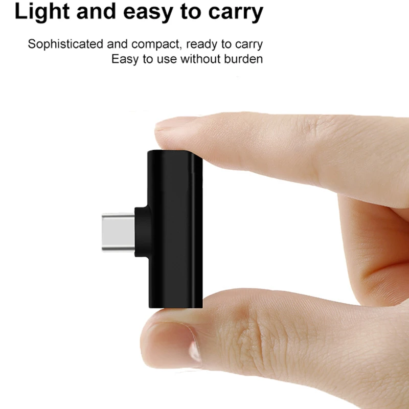 2 в 1 Тип C до 3 5 мм разъем для наушников зарядный конвертер USB Type мобильного