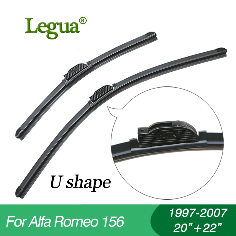 

Legua car windscreen Wiper blades for Alfa Romeo 156(1997-2007),20"+22",Boneless Soft Wiper Refill, windshield, wiper rubber