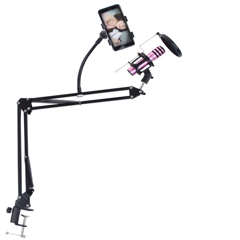 Регулируемый мини монопод для фотосъемки из алюминиевого сплава + держатель