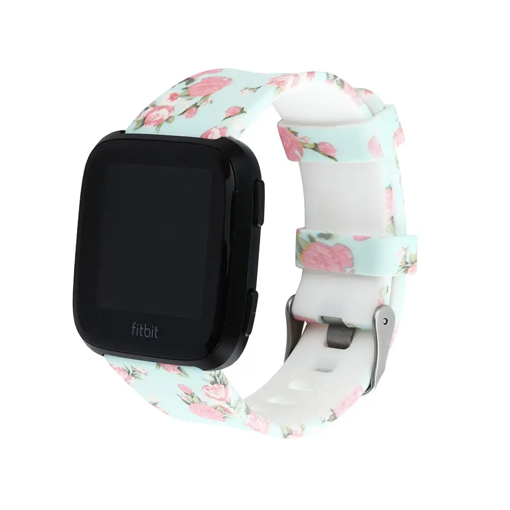 Смотреть band Новая мода передачи воды печати наручные часы ремешок для Fitbit Versa Smart силиконовый ремешок для часов