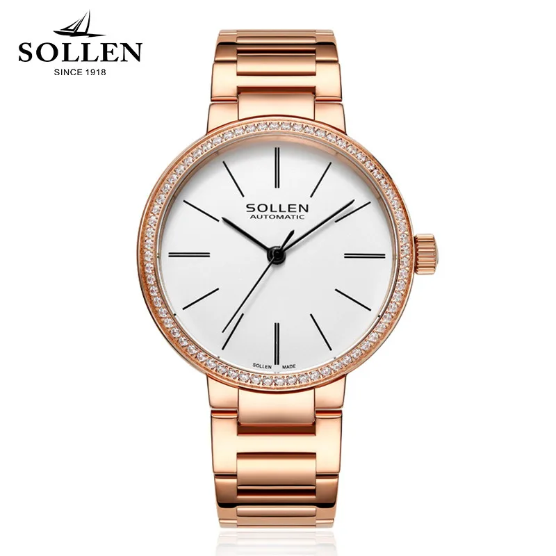 Reloj mujer Высокое качество Женские часы Роскошные полностью стальные со стразами
