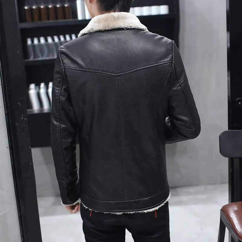 2019 зимняя новая стильная мужская меховая повседневная куртка Мужская модная