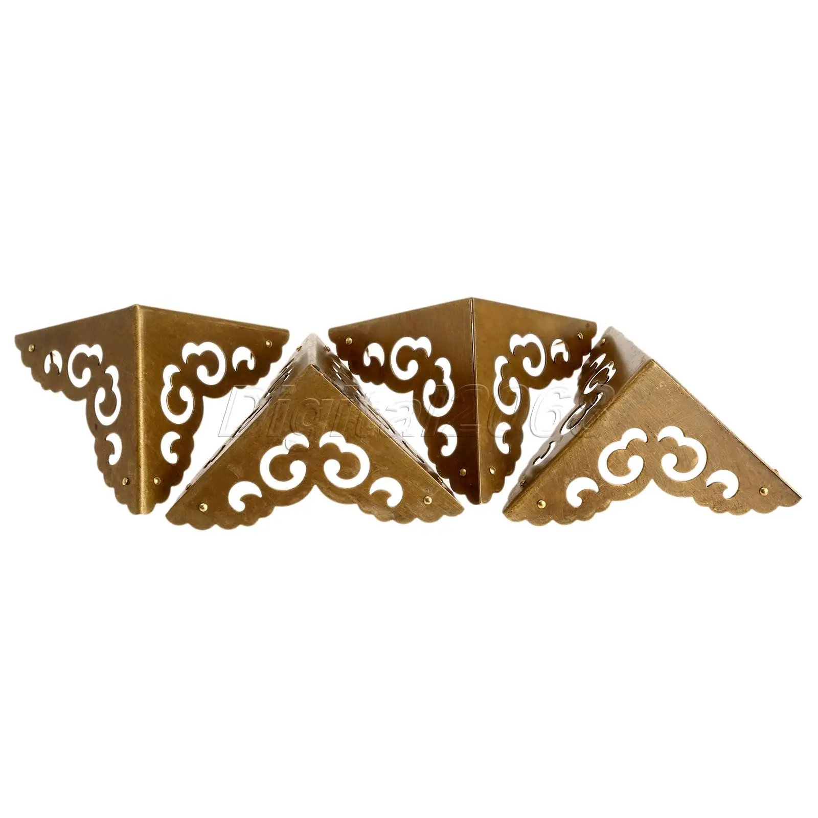 Латунные уголки высокого качества 4 шт. скобы мебель античные медные