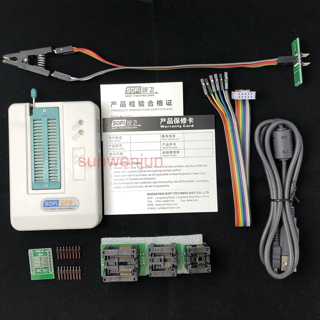 USB EEPROM SPI BIOS Универсальный программатор с поддержкой чипов 4000 включает 3 адаптера
