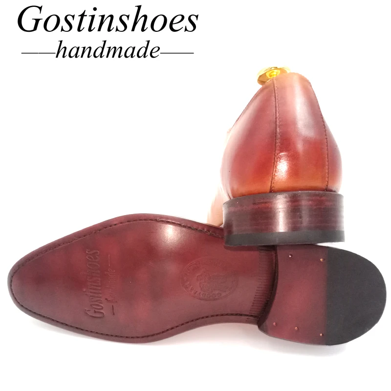Goodyear/мужские туфли оксфорды ручной работы из воловьей кожи парадная деловая