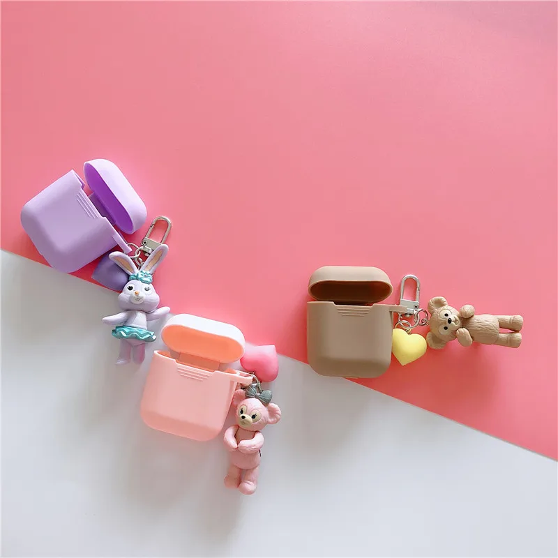 Милый чехол для наушников AirPods мультфильм Duffy& stelllalou беспроводные наушники крышка Анти-шок для Apple Airpods 2 аксессуары