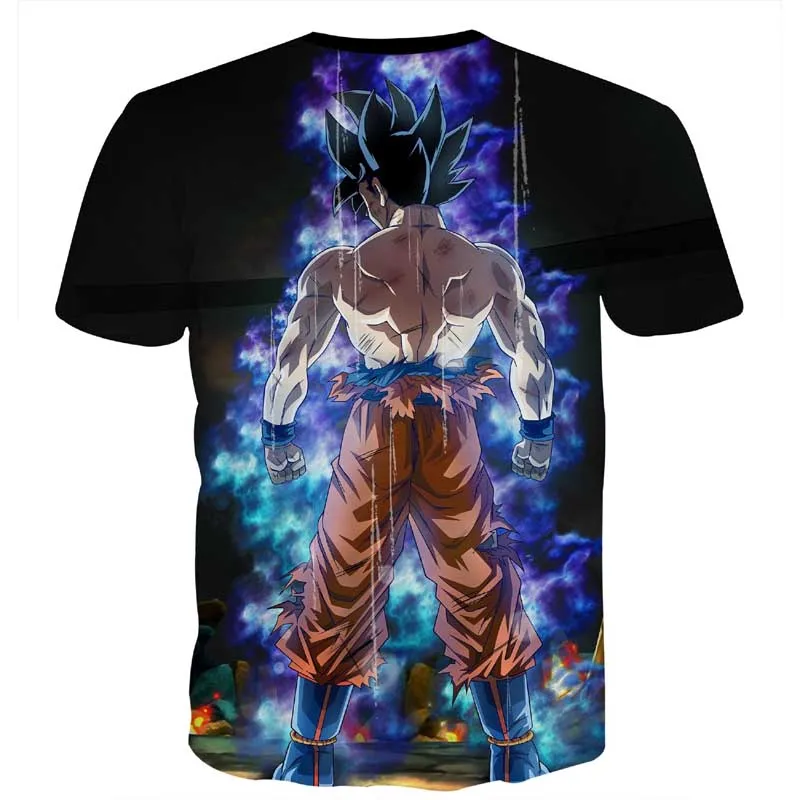 Dragon Ball Z Футболка мужская летняя 3D печать Супер Saiyan Son Goku God Black Zamasu Vegeta Драконий жемчуг футболки повседневные топы футболки