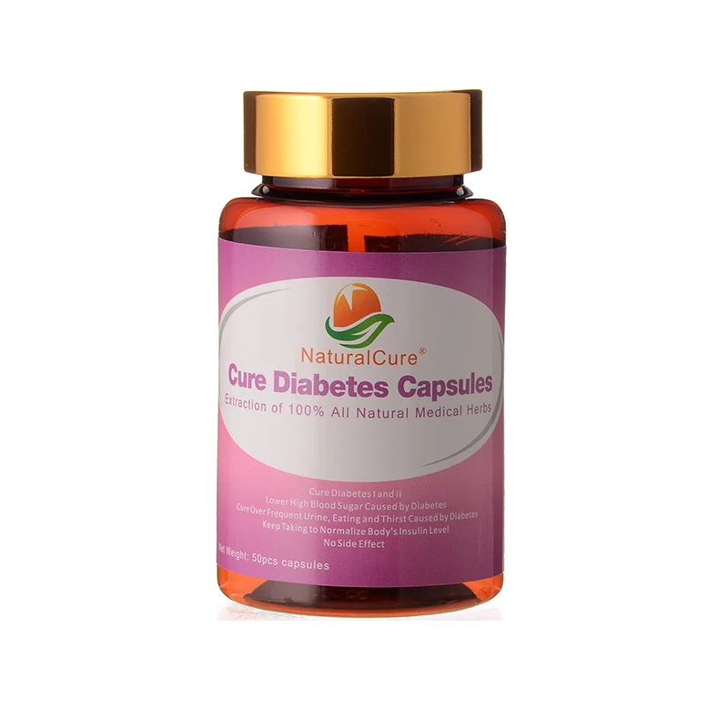

NaturalCure, капсулы для диабетиков, помощь при диабете, тип I и II, избавьтесь от инсулина, растительный экстракт, 50 капсул