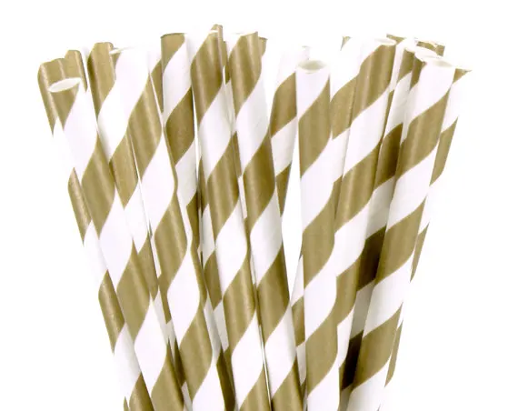 25 шт. светло розовые золотые бумажные соломинки для детского праздника свадьбы