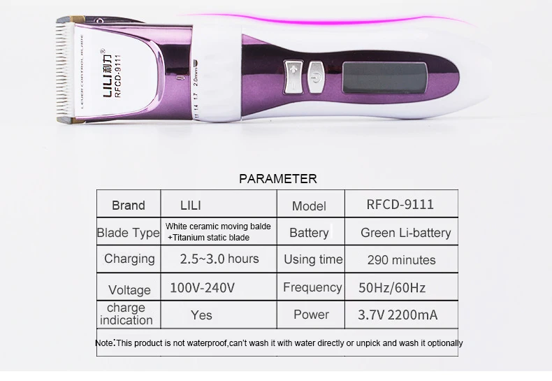 Беспроводная Машинка для стрижки волос керамическая машинка профессиональная