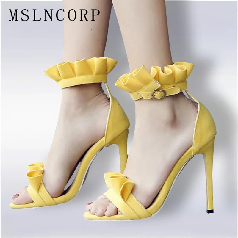 Женские летние туфли лодочки с открытым носком на высоком каблуке|sandal ankle|wedding