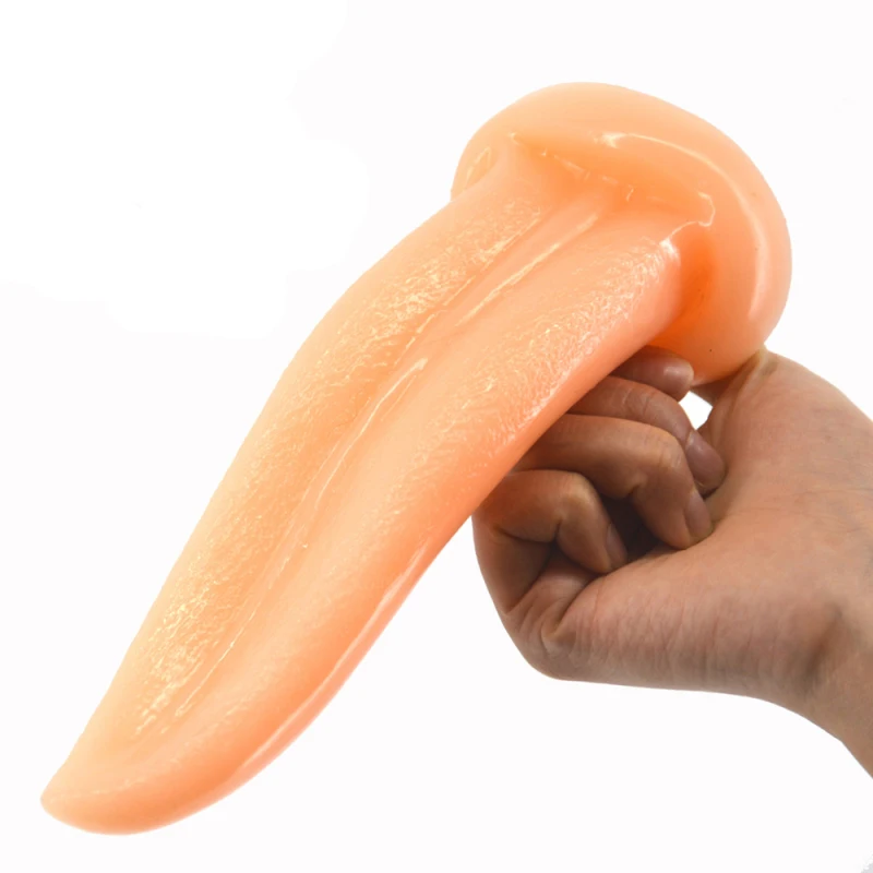 Tongue Shape Anal Plug Simulation Dildo Huge Butt Stuffed Stopper Anus Massager Unique Design Sex Toy for Adult H53 | Красота и