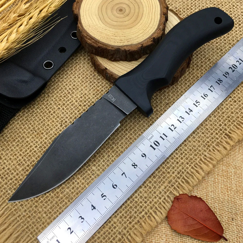 Лучший тактический нож navaja MAD DOG из нержавеющей стали DC53 с фиксированным лезвием, ножи для выживания, кемпинга, охоты, EDC G10, волоконная Ручка KYDEX, оболочка
