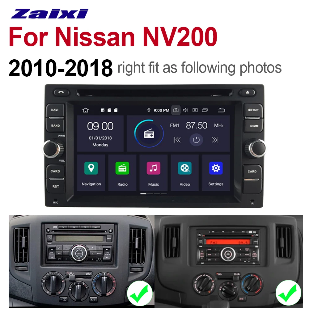 

2din Android 9.0 navigation gps For Nissan NV200 2010 2011 2012 2013 2014 2015 2018 Car DVD Radio MAP Multimedia player system