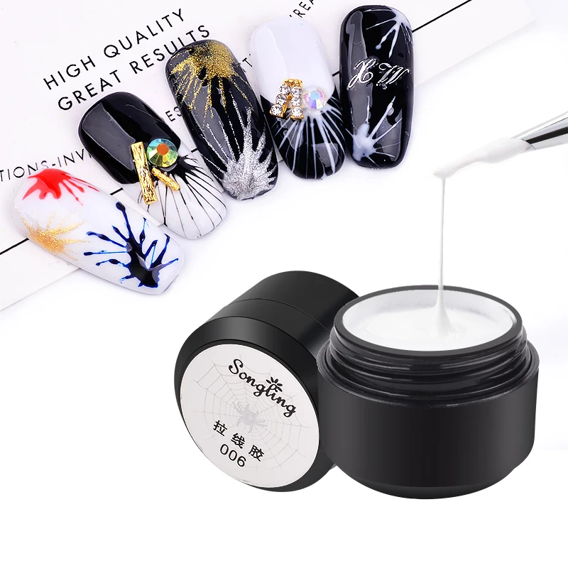 

6 Colors Creative Wire Drawing Nail Gel Point To Line Painting Gel Lacquer Varnish Pulling Silk Spider Nail Art Gel Nail Pol