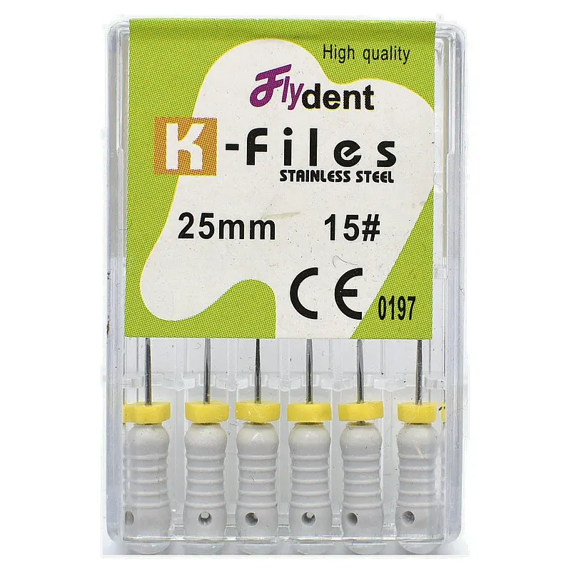 25mm SSK 15 Отбеливание зубов зубные K файлы корневого канала endo файлы стоматологические ручные файлы из нержавеющей стали K H R файлы - Цвет: 25mm SSK 15