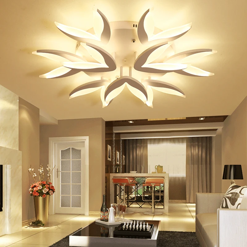 Chandelierrec современный светодио дный люстры для гостиной спальня низких потолков